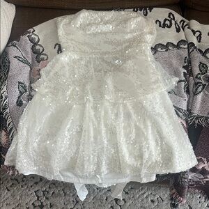 Sparkling White Sequin Dress